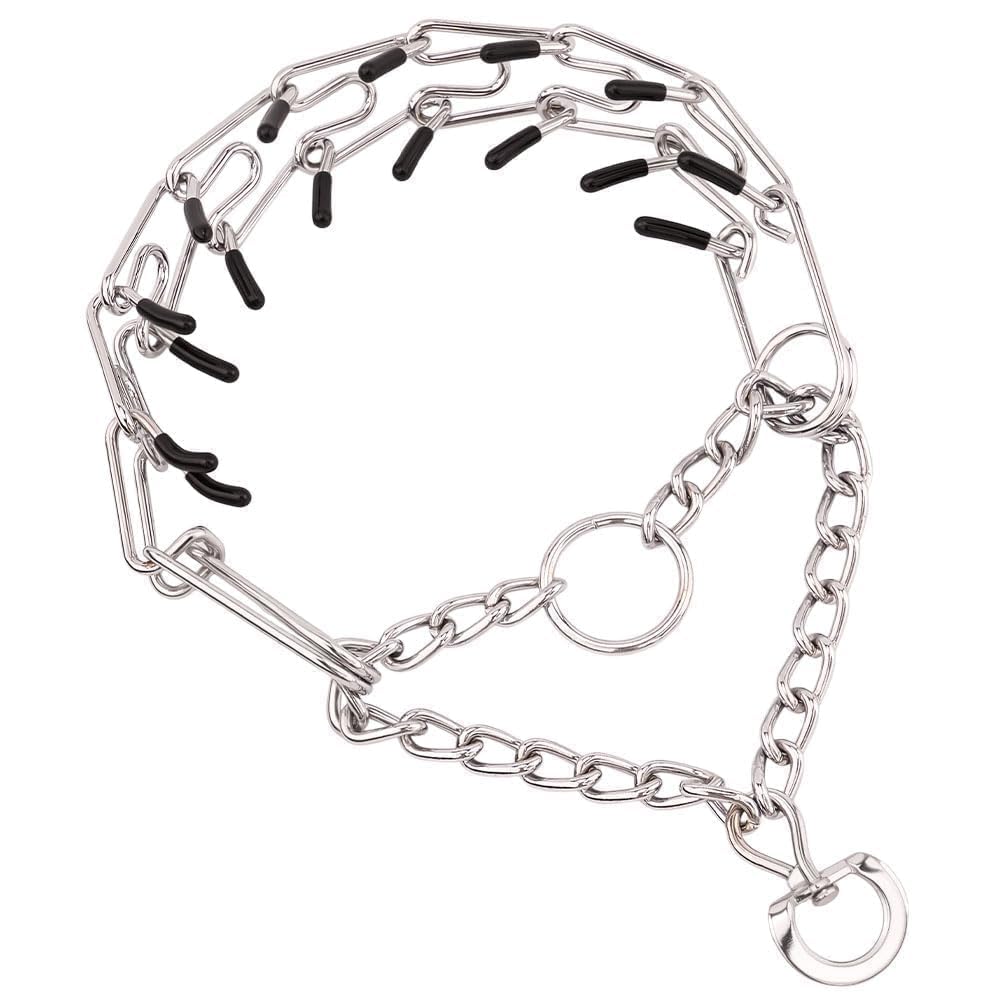No Pull Prong Dog Collar,Adjustable Dog Pinch Training Chain Collar