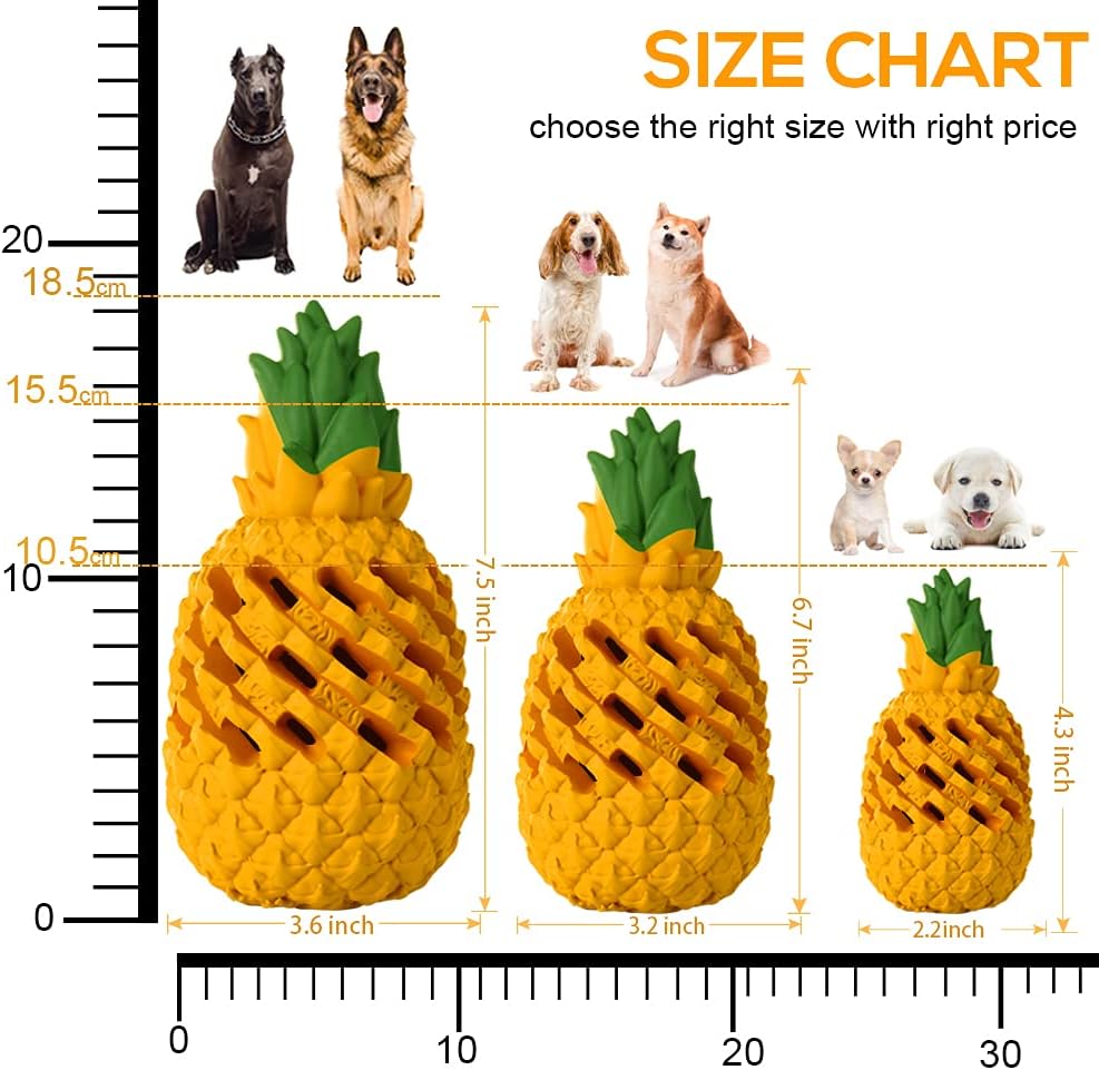 Indestructible Pineapple Dog Toy - Gaint Aggressive Chewers Training