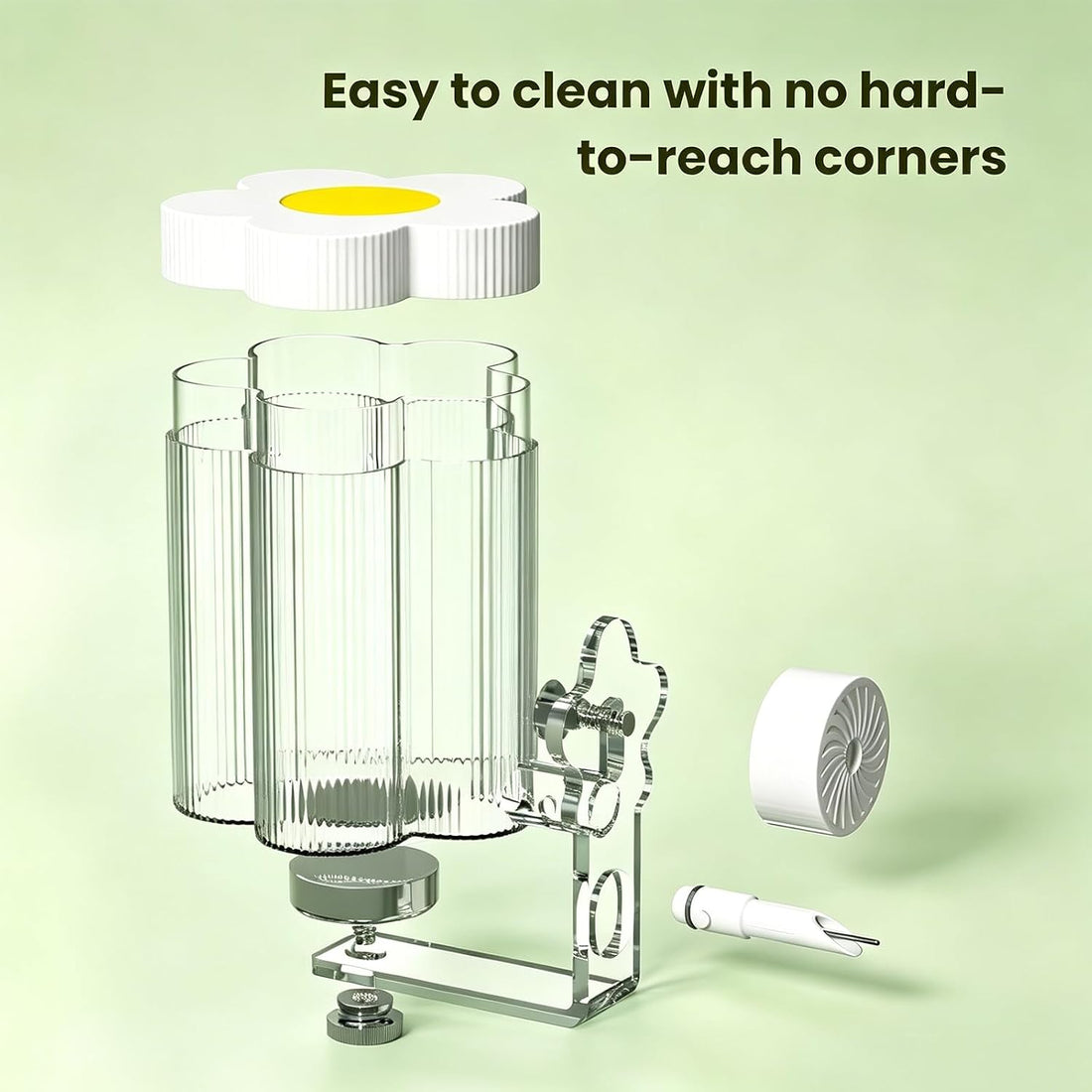 8.4 Oz No Mess Bird Water Feeder, Auto Parrot Cage Water Dispenser