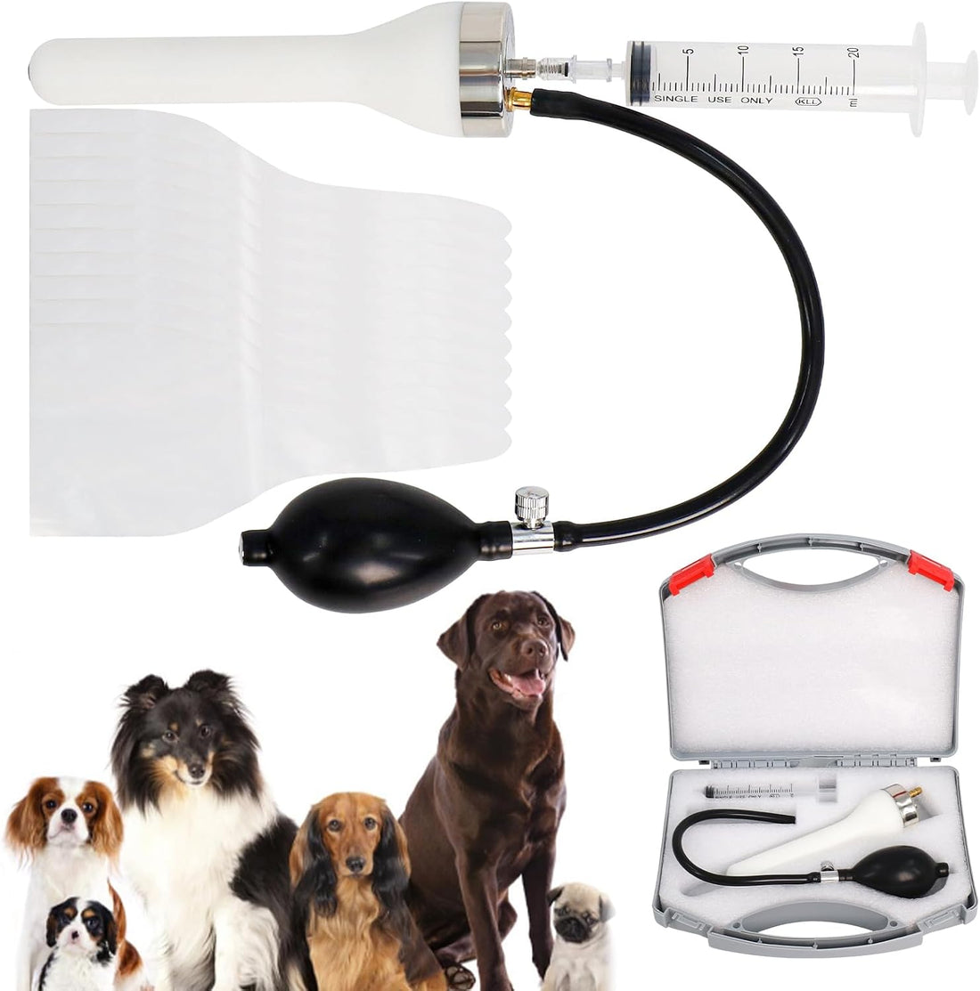 Dog Artificial Insemination Kit for 44-88 lb Dogs in Home Breeding