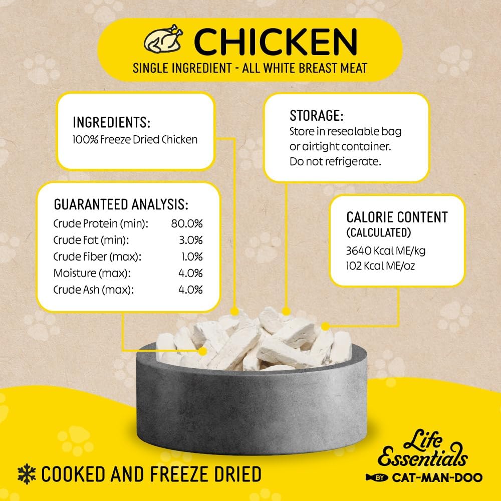 Life Essentials by Cat-Man-Doo | Chicken - 5oz. Bag