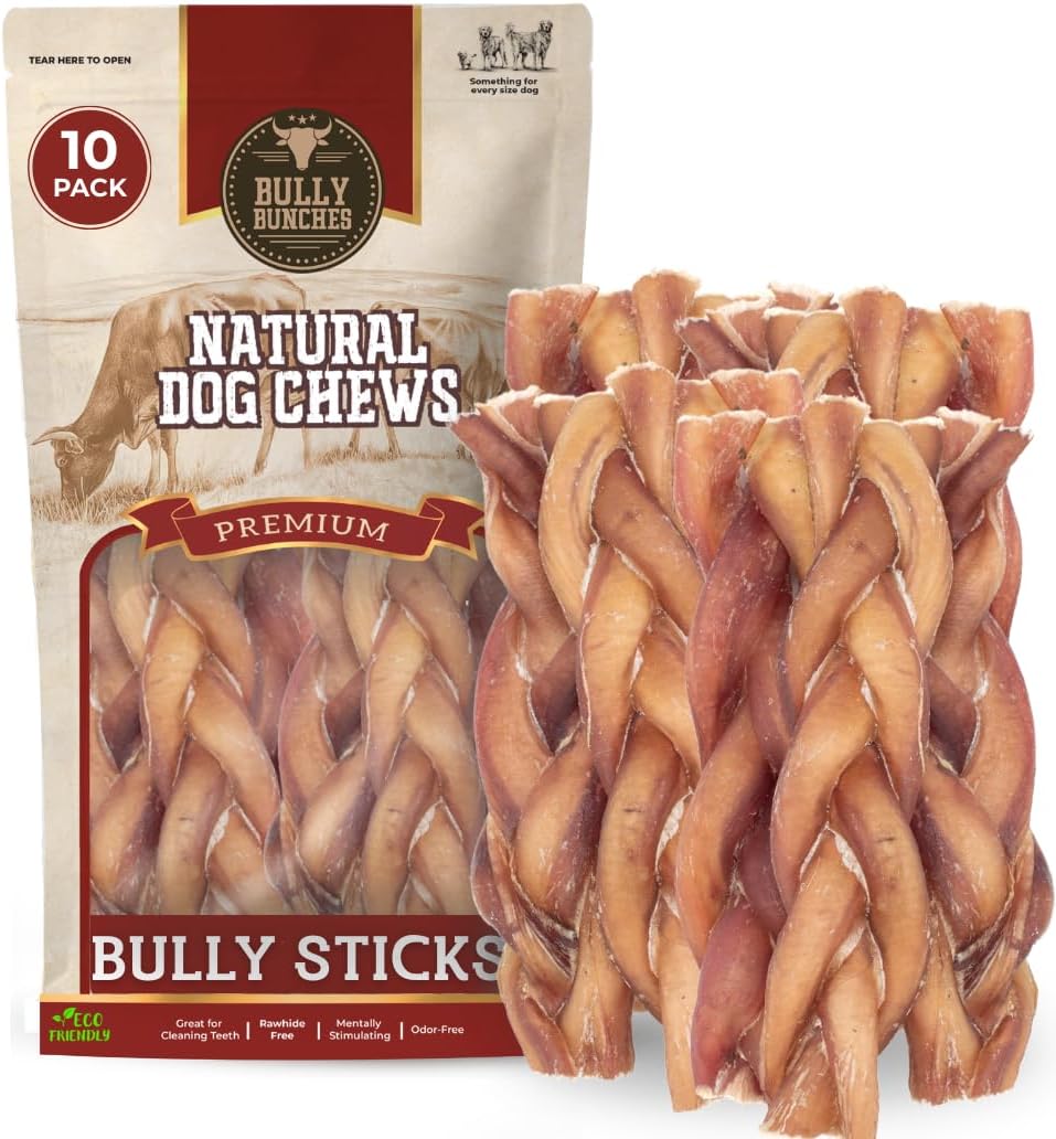 Bully Bunches All Natural Braided Bully Sticks - Odour Free