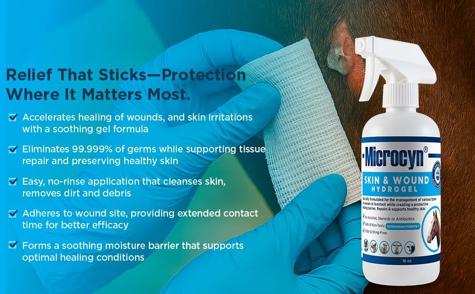 Microcyn Livestock Skin & Wound Hydrogel