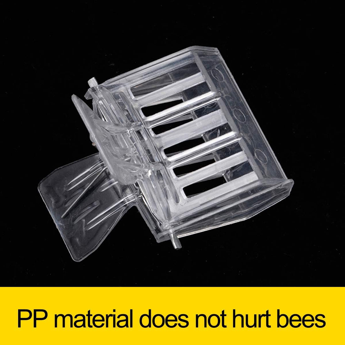 APlayfulBee 15 Pcs Queen Bee Cage Catcher Clip Transparent Plastic