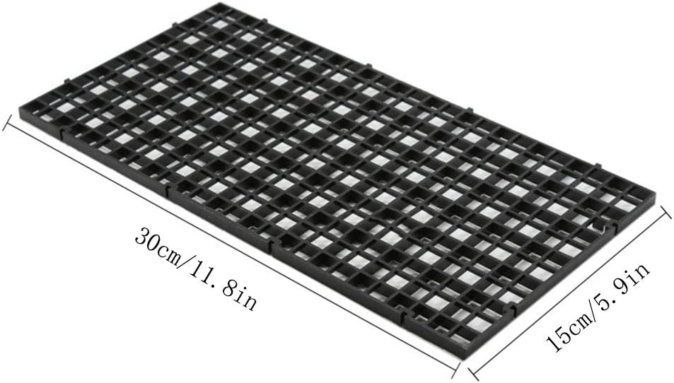 RLECS 2pcs 30cm x 15cm Plastic Grid Divider Tray Egg Crate Louvre