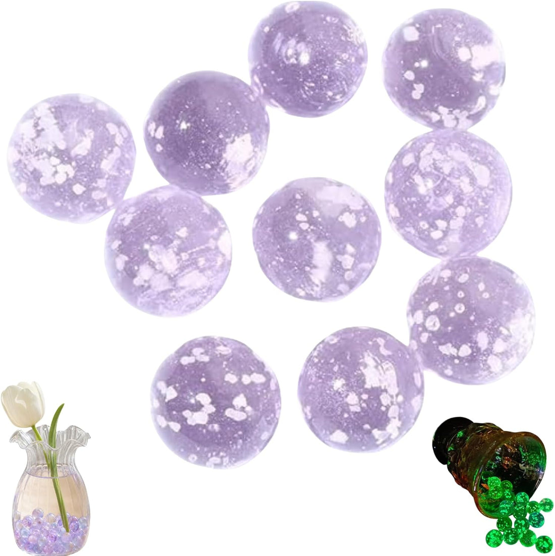 10 Pcs Glass Decorative Marbles