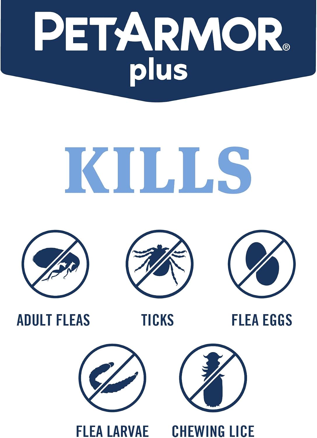 PetArmor Plus Flea & Tick Topical Dogs 5-22 lbs, 1-Month