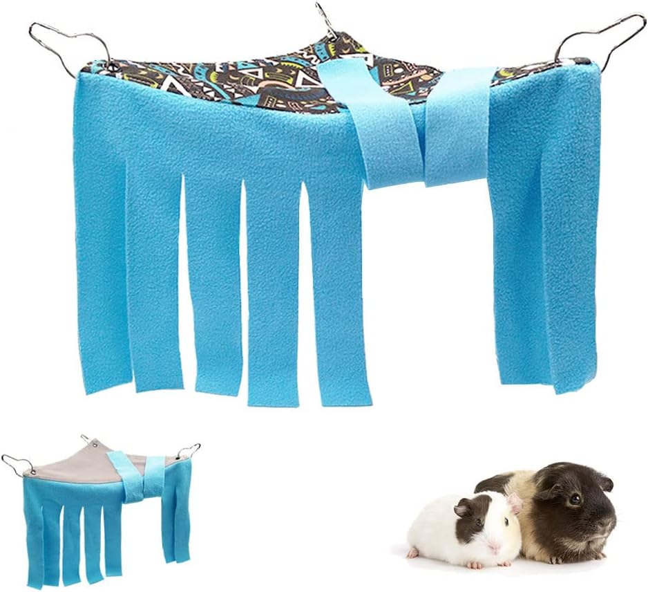 RIOUSSI Guinea Pig Hideout Hideaway Corner Fleece Toys Cage