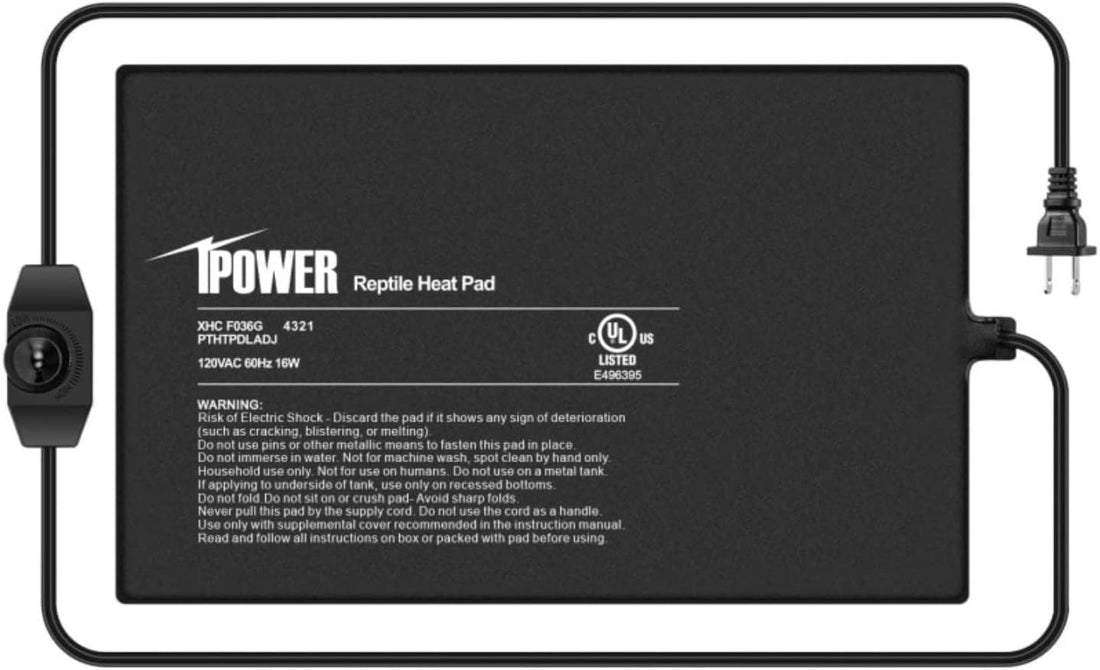 iPower 8 by 12 Inch Reptile Heating Pad with Temperature Adjustable