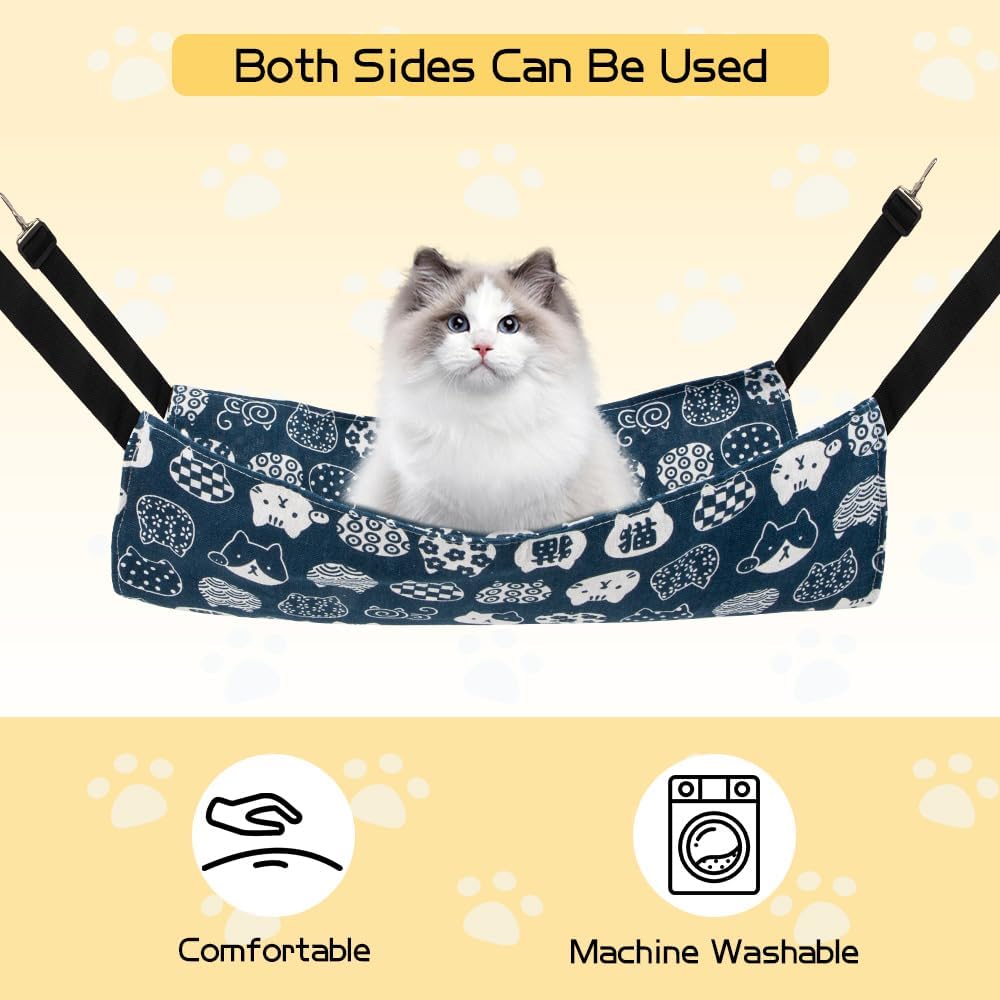 NIEITRK Cat Hammock & Swing - Indoor Kitten Bed & Accessories for Cat