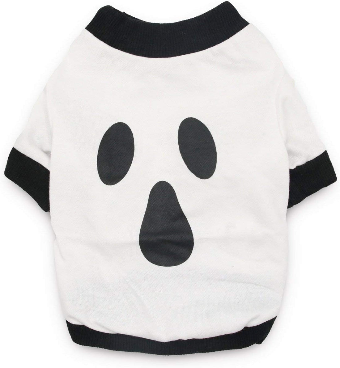 Halloween Dog Tee Shirt with Cute Ghost Pattern