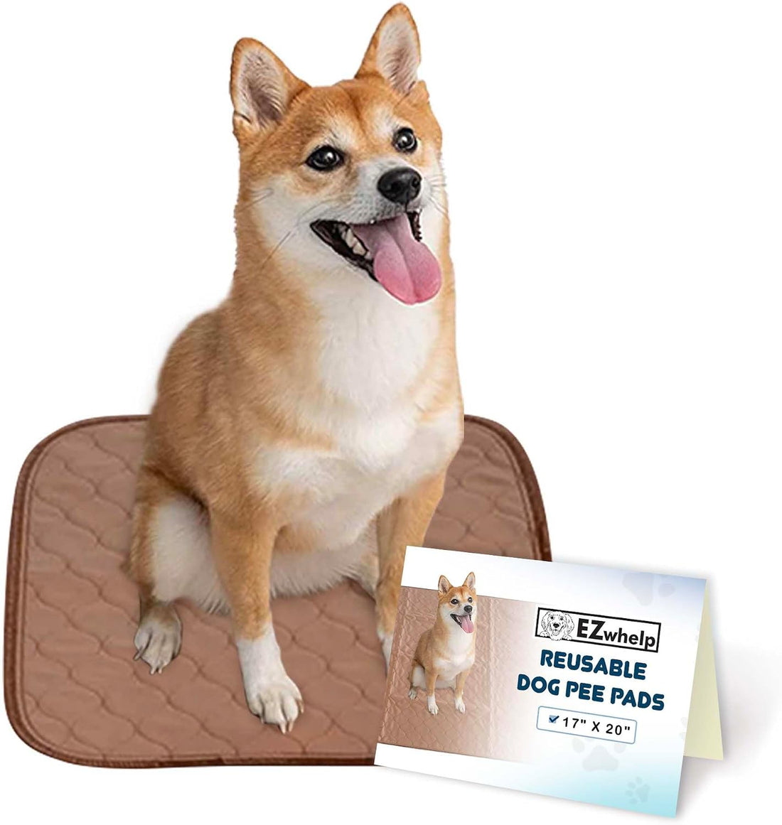 EZwhelp Reusable Dog Pee Pads, Washable Waterproof Mat 60x60 in