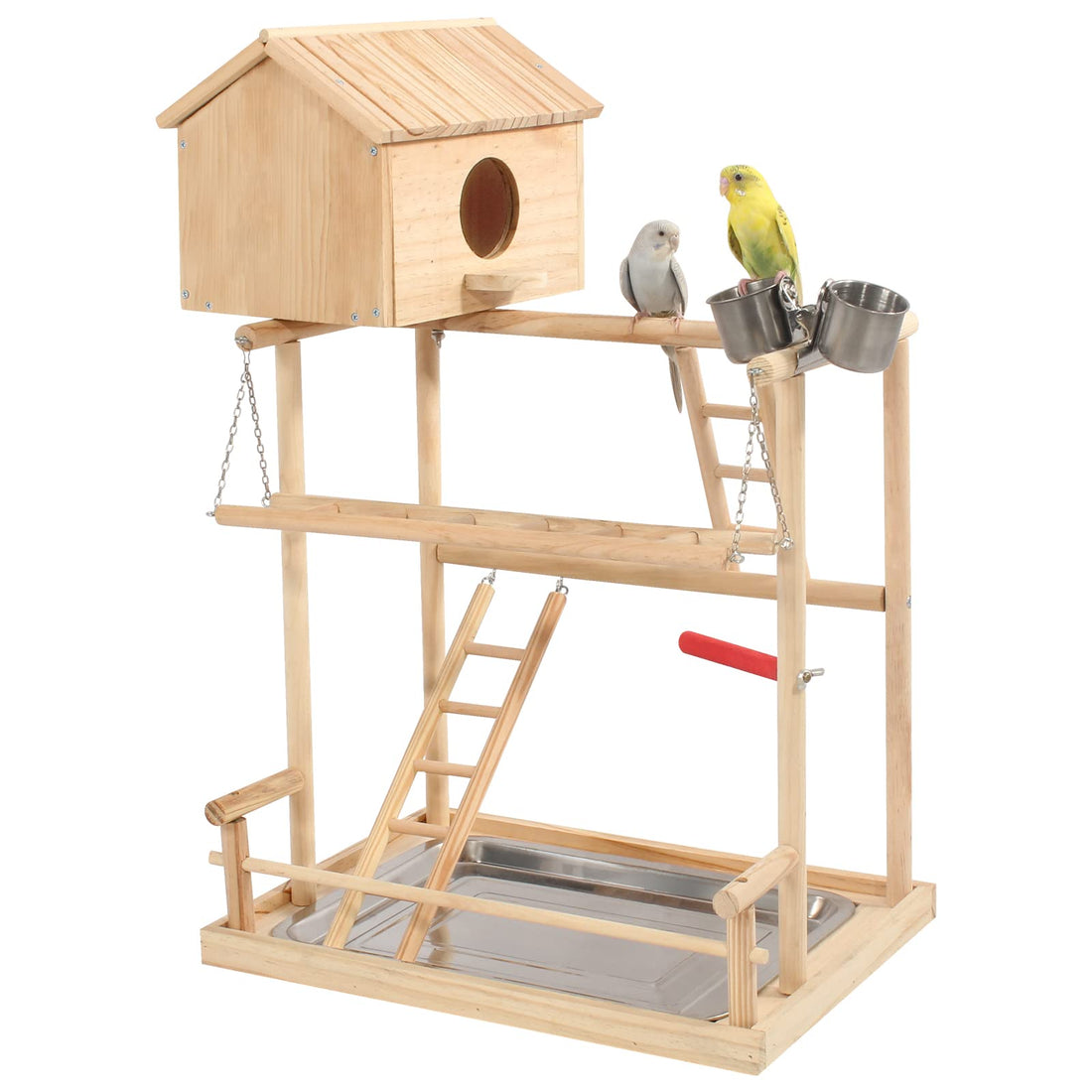 HiCaptain Large Bird Playground, 3 Layers Cockatiel Playground