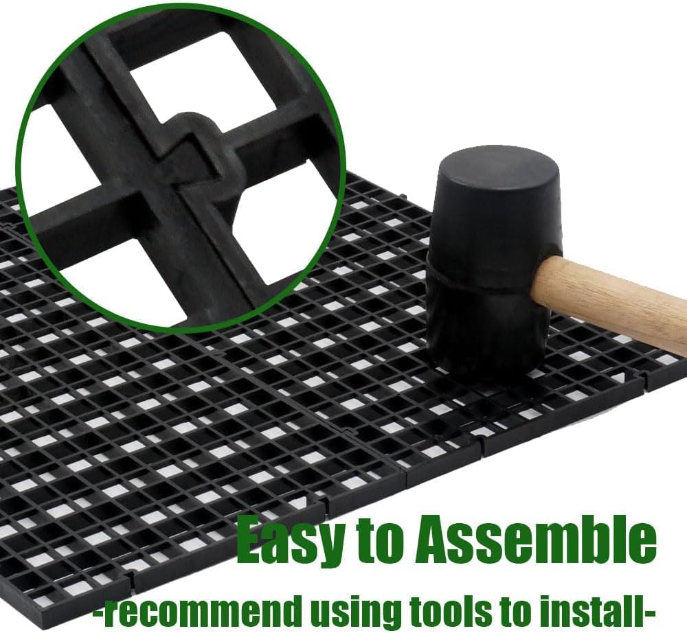 LINLAN 4 Pieces 11.8x11.8in Aquarium Grid Plastic, Fish Tank Divider
