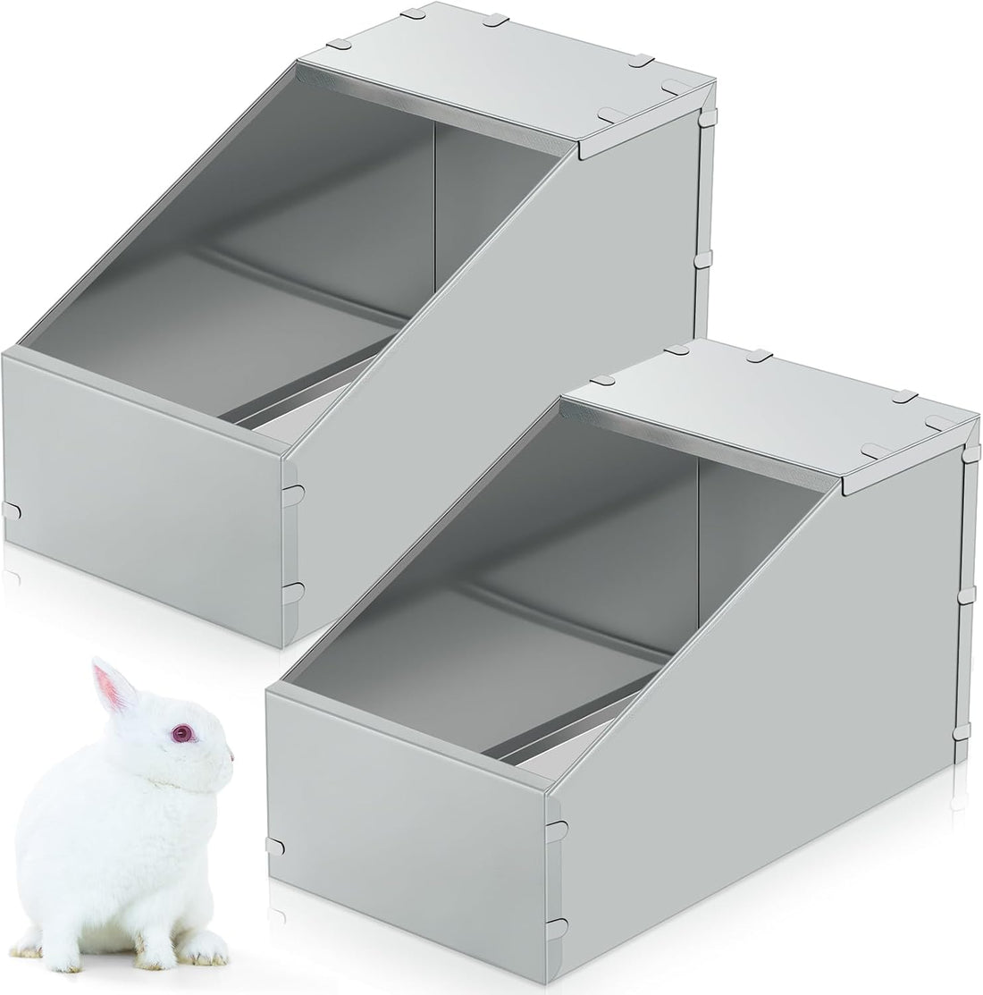 1 Pcs Galvanized Metal Rabbit Nesting Box, 14.5 * 8.5 * 8 Inch