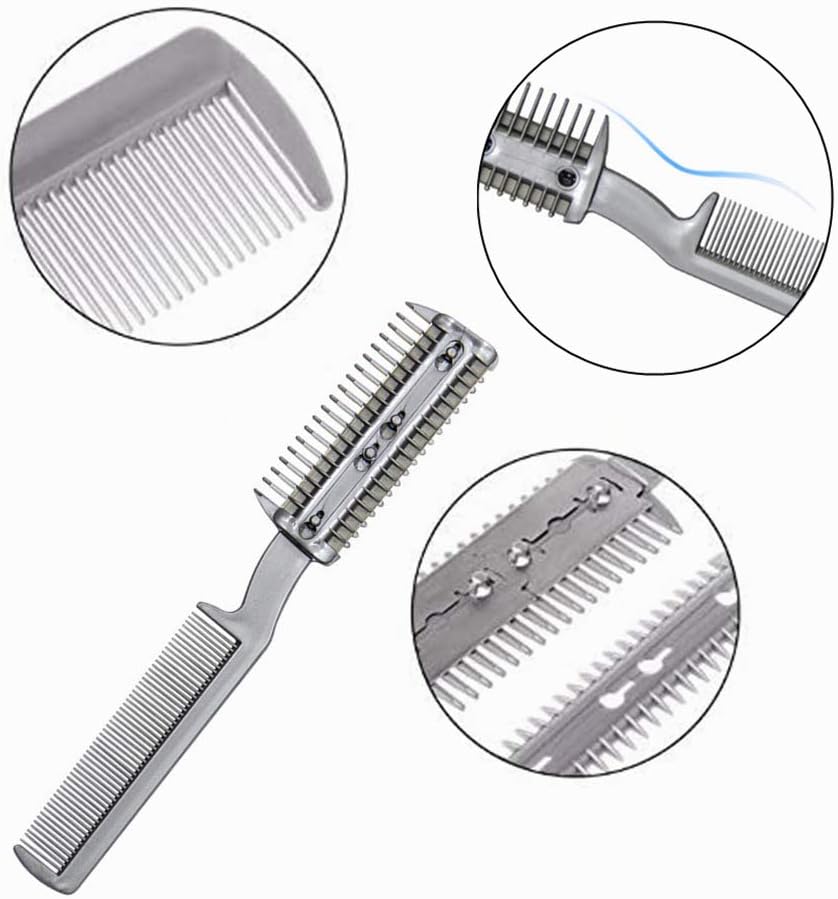 2Pcs Razor Comb for Dogs Cats with Extra Blades Double Sides Pet