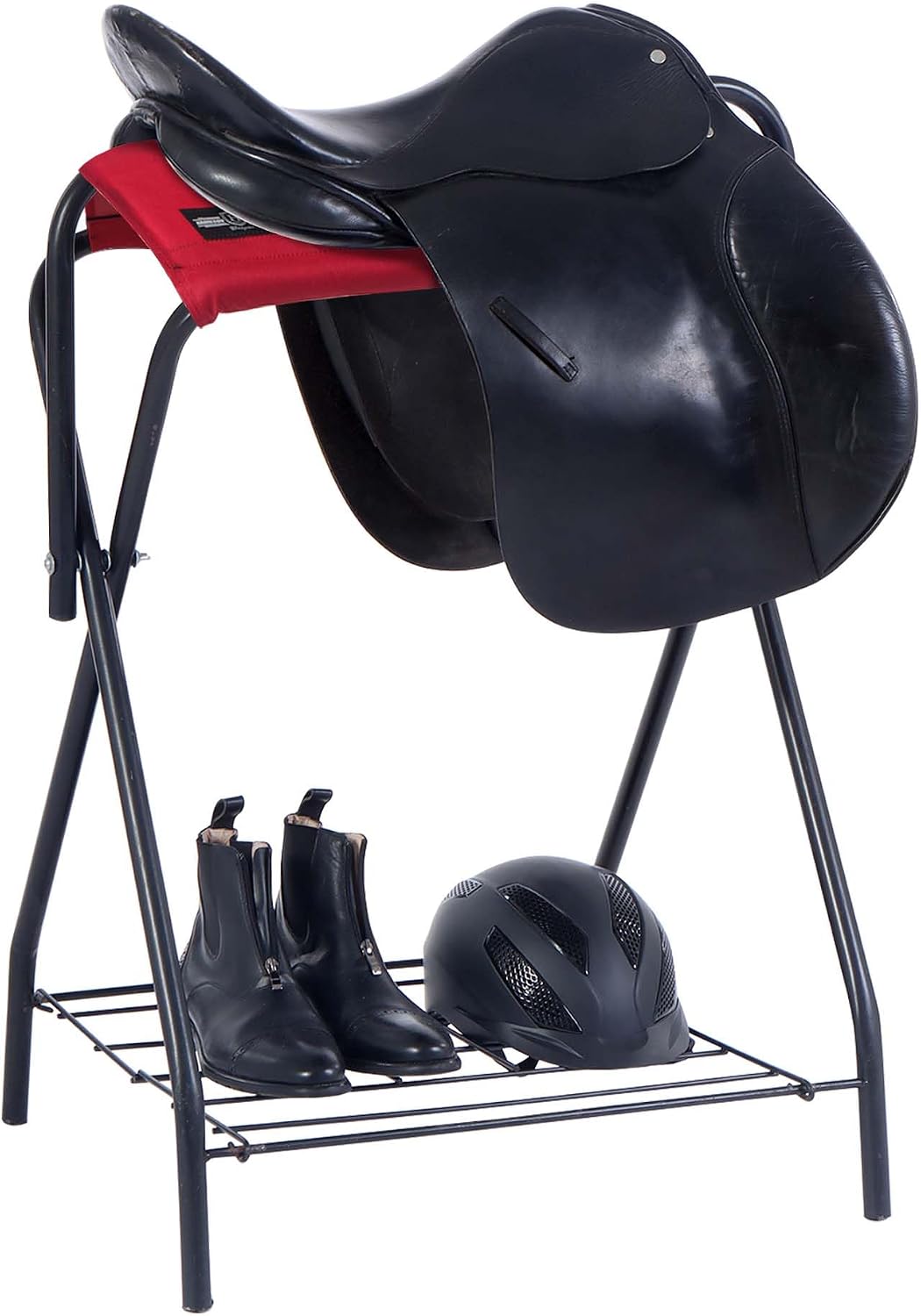 Harrison Howard Freestanding Horse Saddle Rack, w/Supportive Fabric