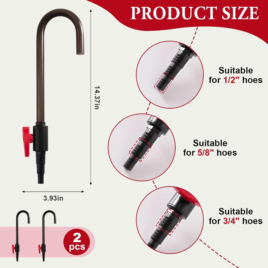 Hands-Free Aquarium Water Changer Hook with Flow Control