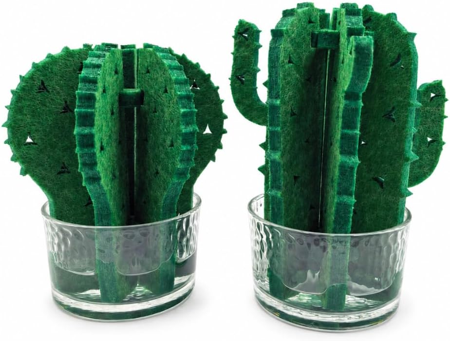 Reptile Humidifier, 2 Pack Passive Cactus Terrarium Decor