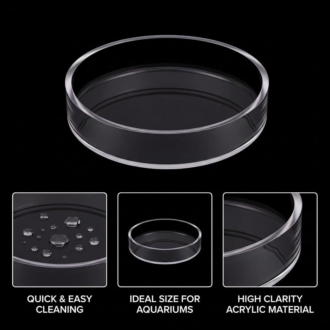 4 Pcs Shrimp Feeding Dish, Fish Tank Feeder 65mm and 85mm