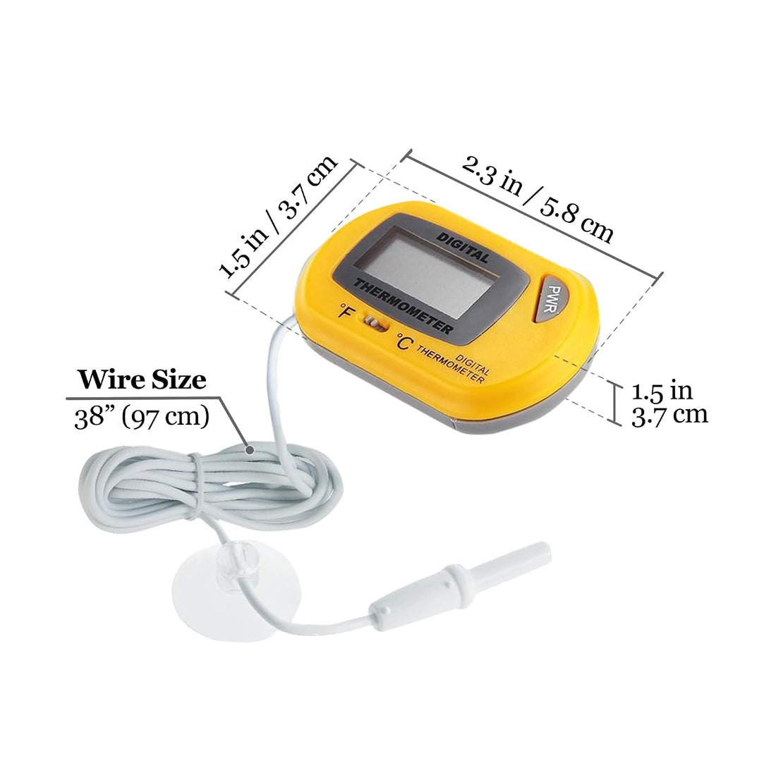 SunGrow Digital Betta Thermometer for Tropical Aquarium Fish