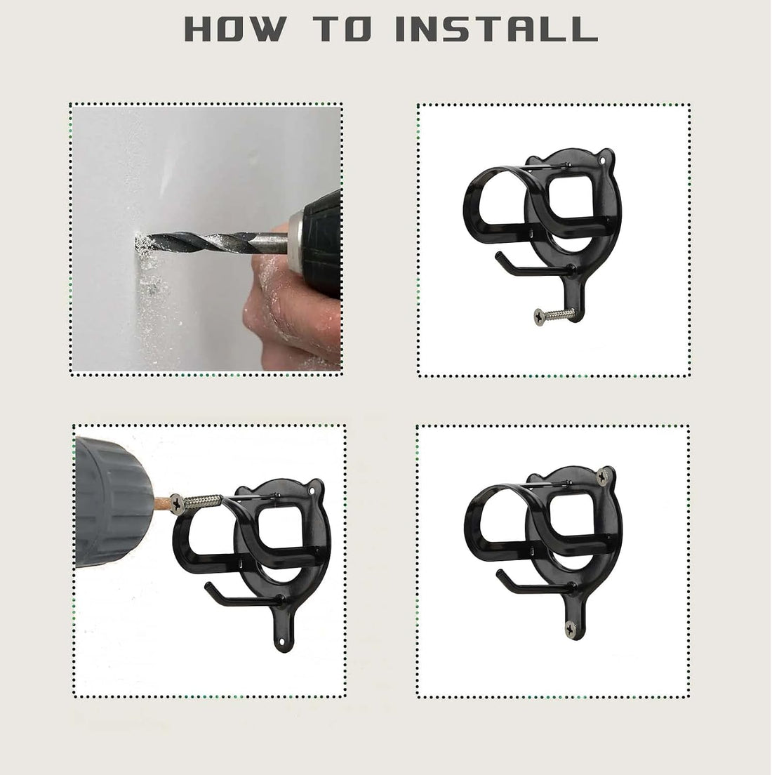 6 Counts Horse Bridle Rack Bracket Hooks Metal Halter Hanger