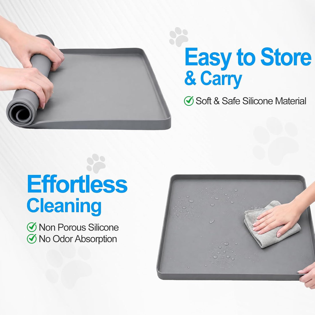 Dog Pee Pad Holder, Portable Leak-Proof Silicone Tray for Indoor