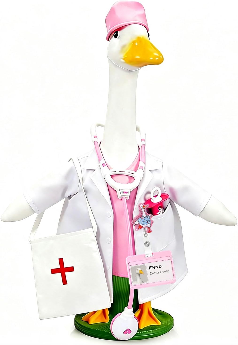 Porch Goose Outfits Clothes Fits 23" Cement Goose for Outdoor Lawn