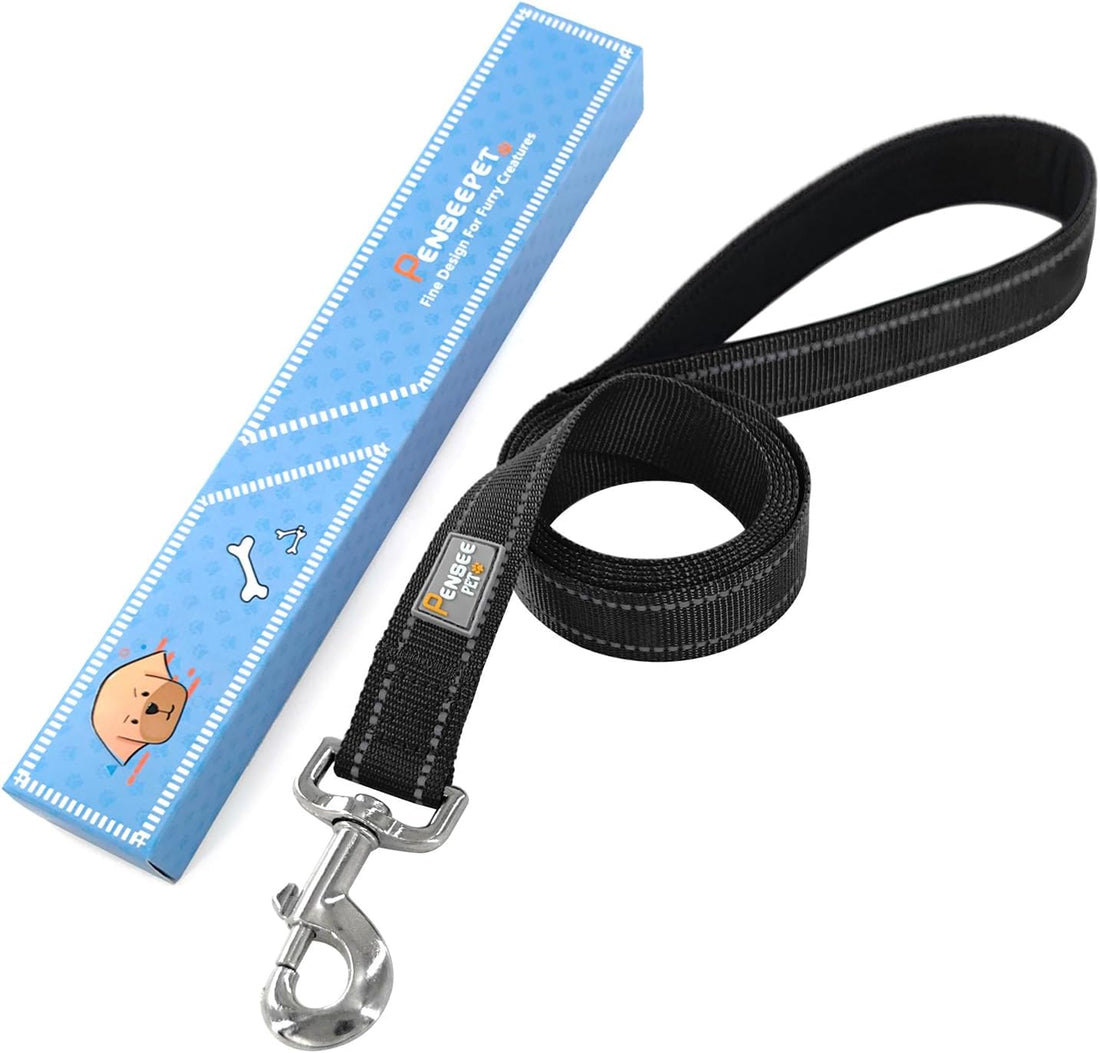 PenSeepet Dog Leash 6 FT Padded Handle Nylon Reflective Dogs Leashes