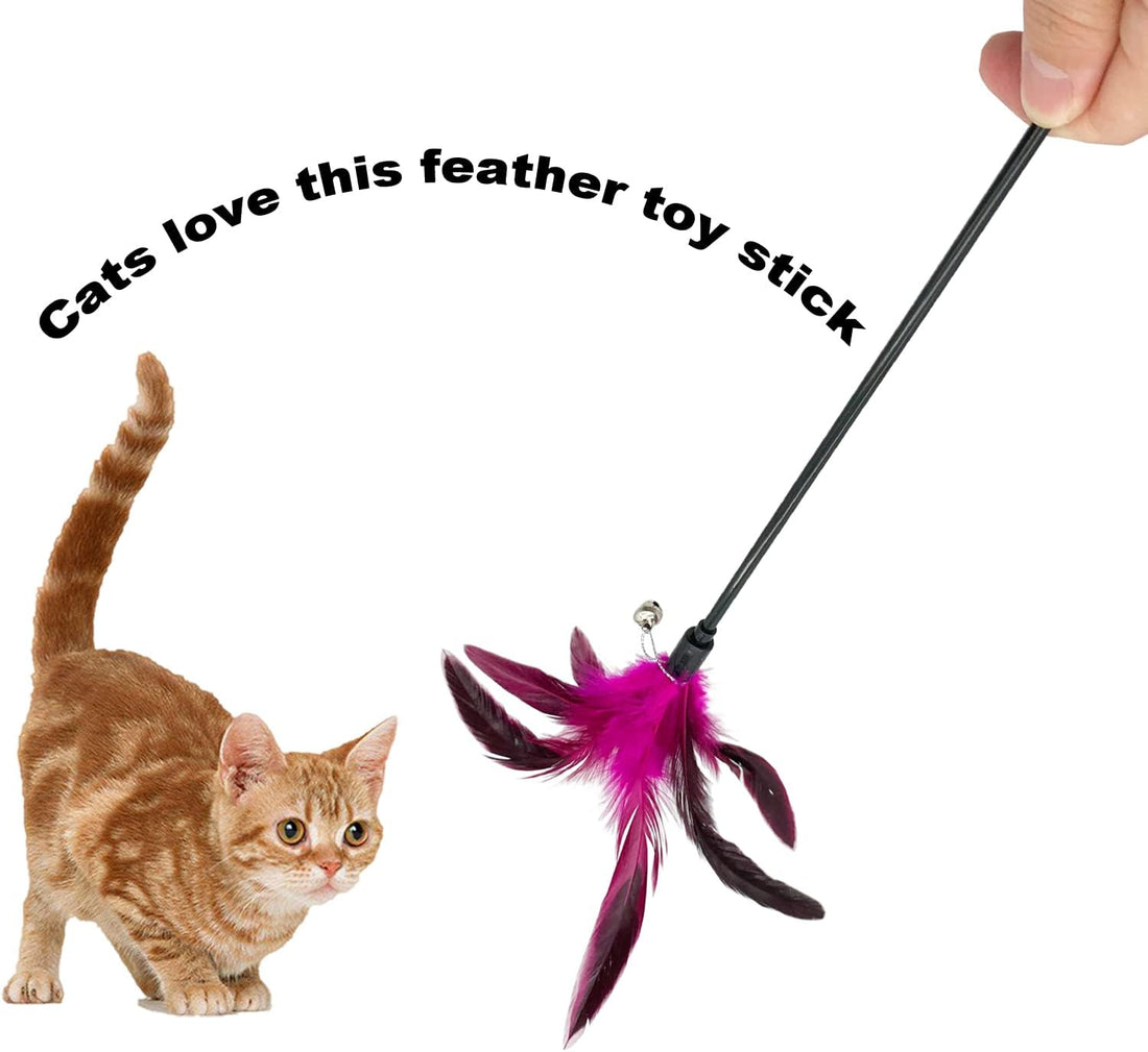 Cat Wand Toy Feather Stick Cat Toys