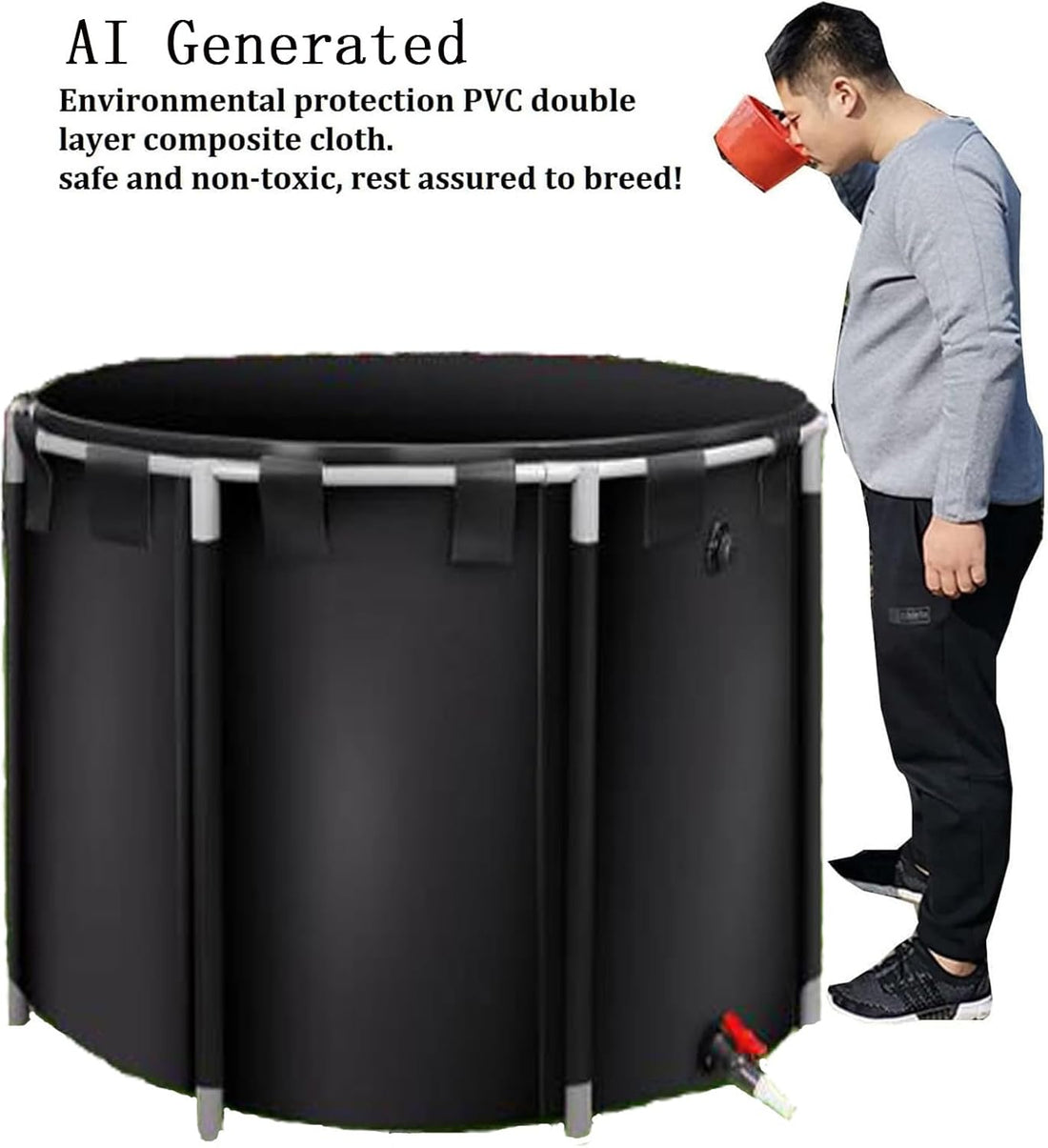 Above Ground Pond,Canvas Fish Pond,Round Thickening Koi Pond Tank