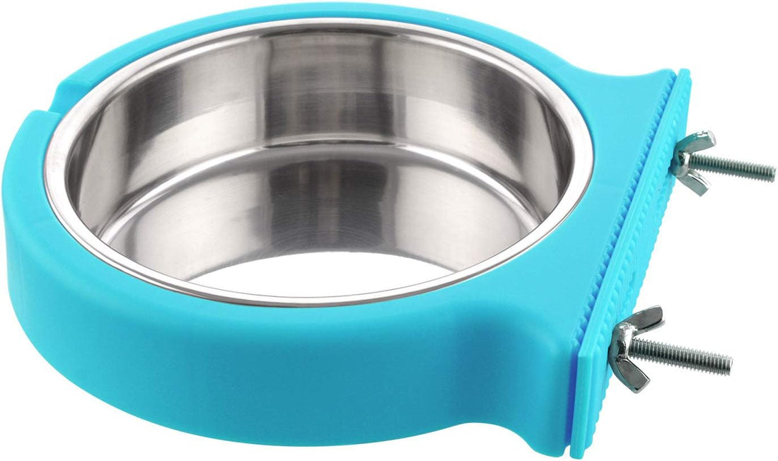 Crate Dog Bowl Removable Stainless Steel Water Food Feeder Bowls Cage