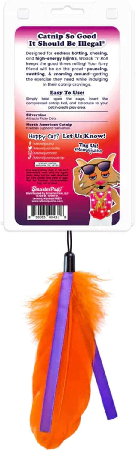 Meowijuana Stick 'n' Lick Catnip Balls, 2-Pack | Purrple Passion