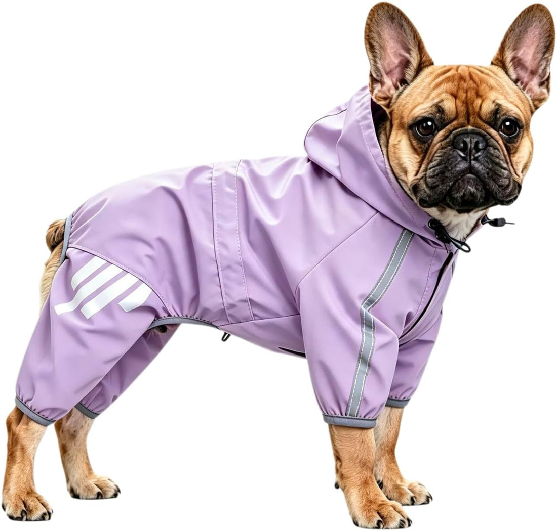Dog Raincoat,Waterproof Dog Rain Jacket Reflective Full Body
