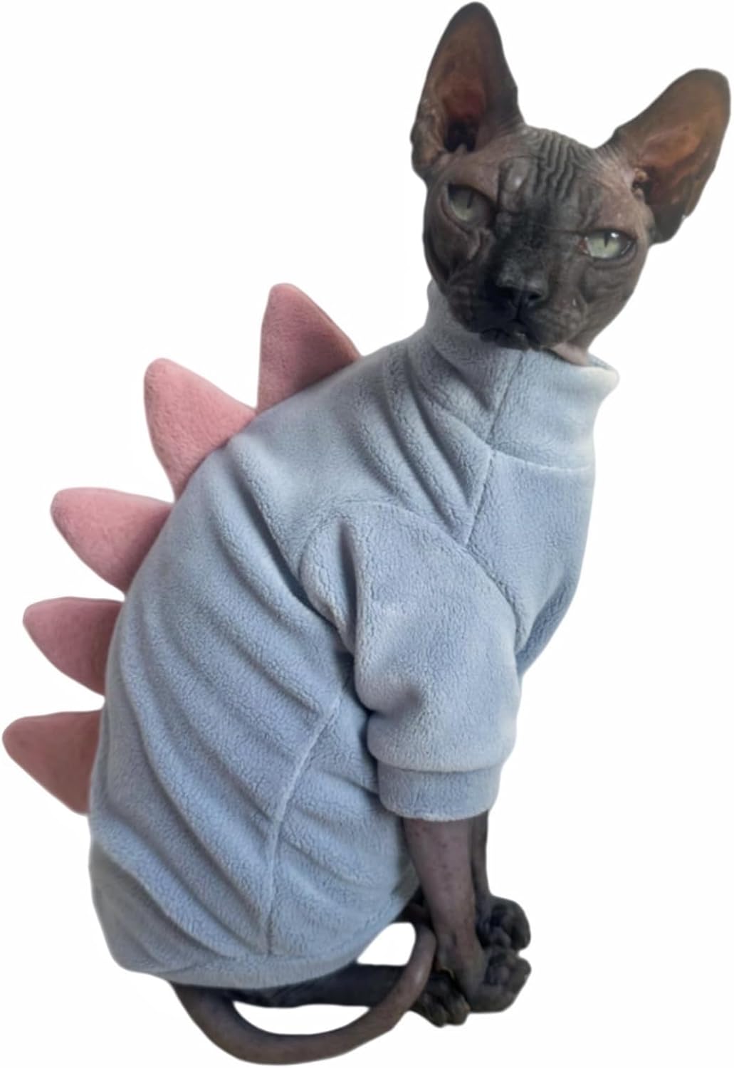 Sky Blue Dinosaur Sphynx Cat Clothes Sweater Hairless Cat Apparel
