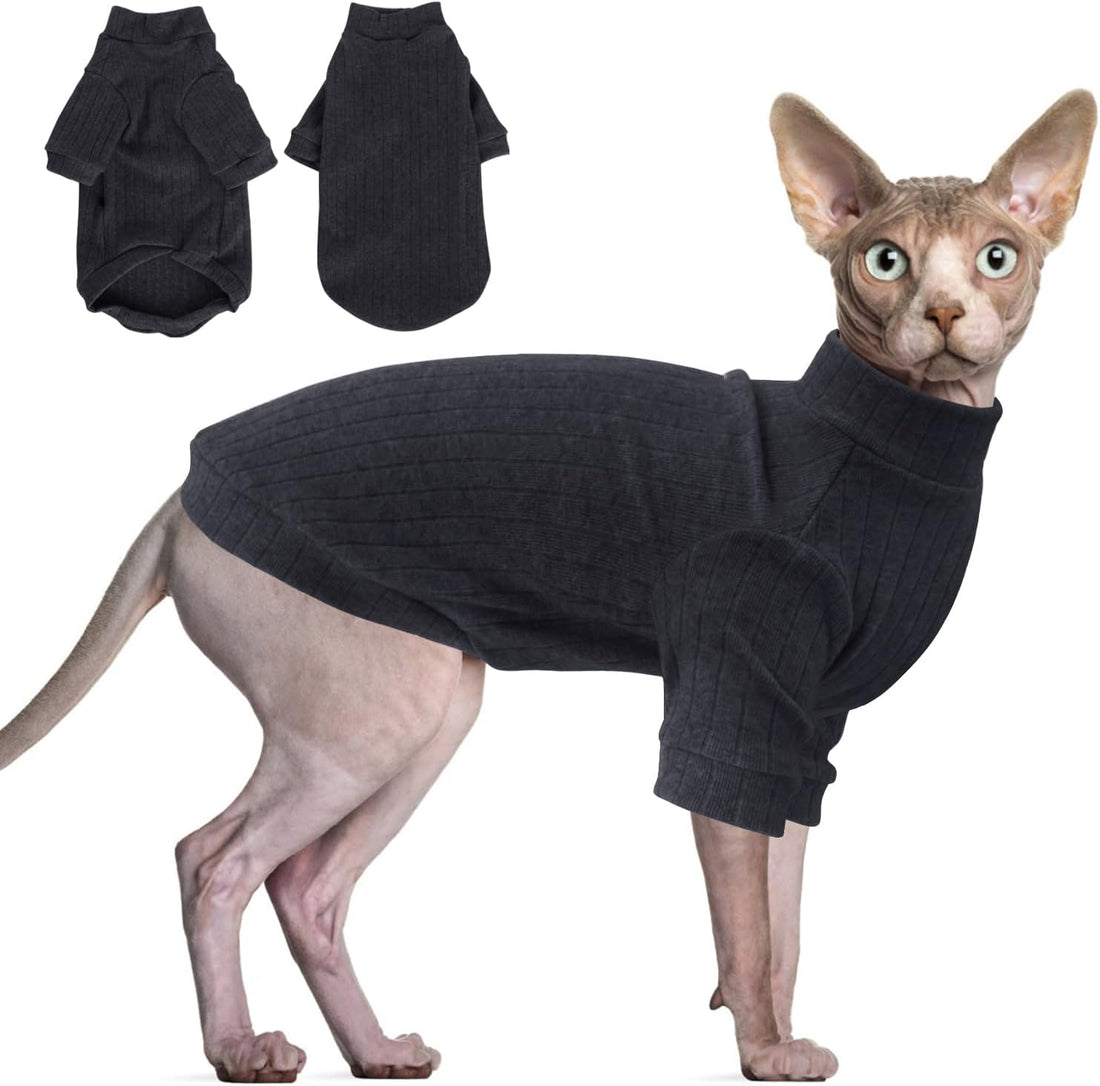 Idepet Sphynx Hairless Cats Sweater Shirt Kitten Soft Puppy Clothes