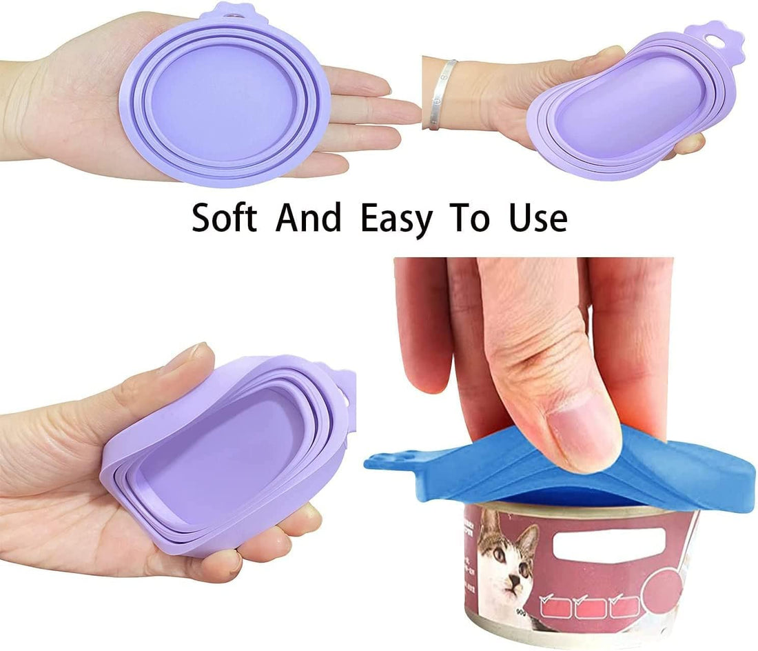 8 pack Silicone Pet Food Can Lids for 3 Size, Multicolor