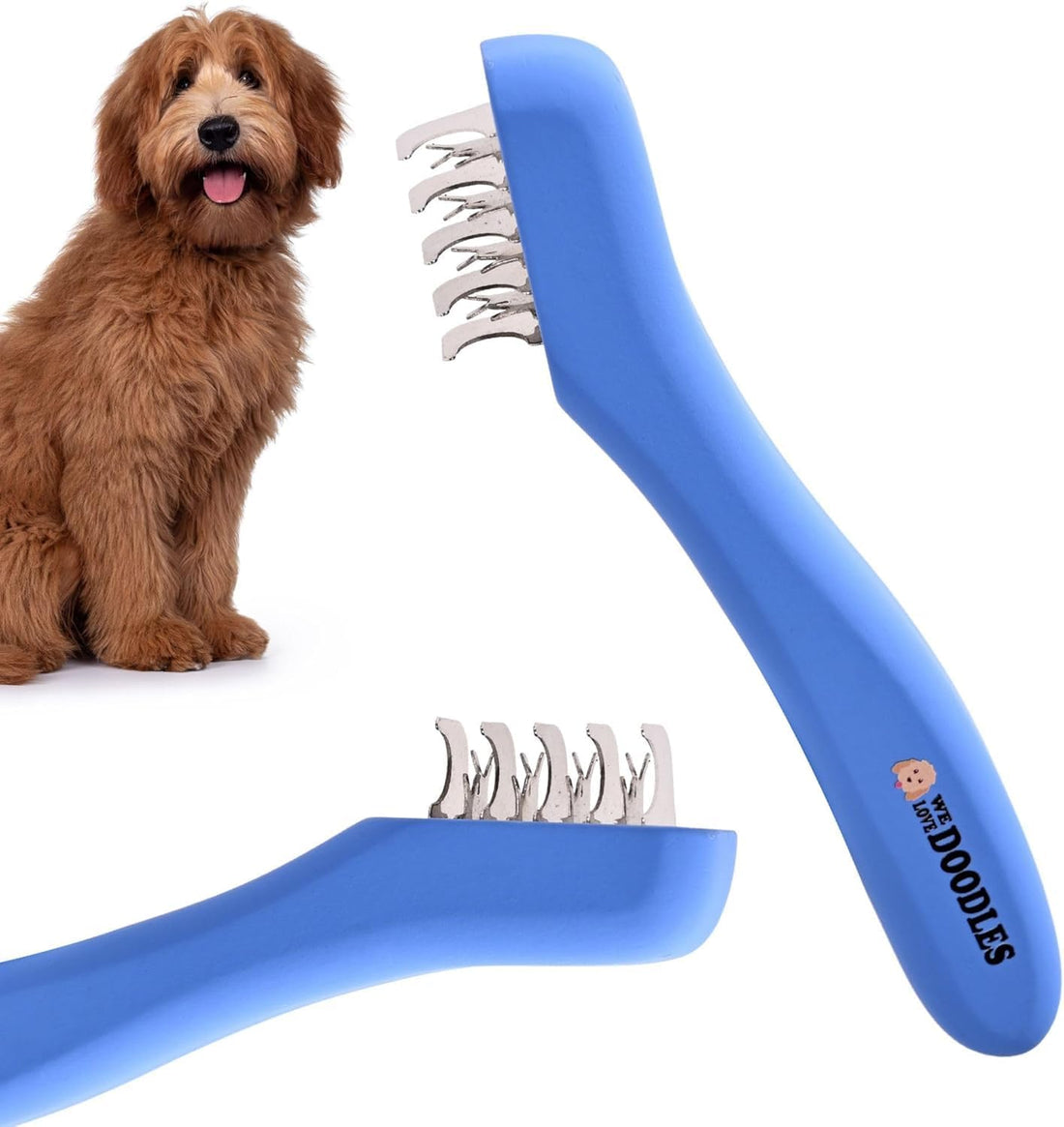 Dematting Comb for Dogs, Undercoat Rake Grooming Tool, Mat Remover