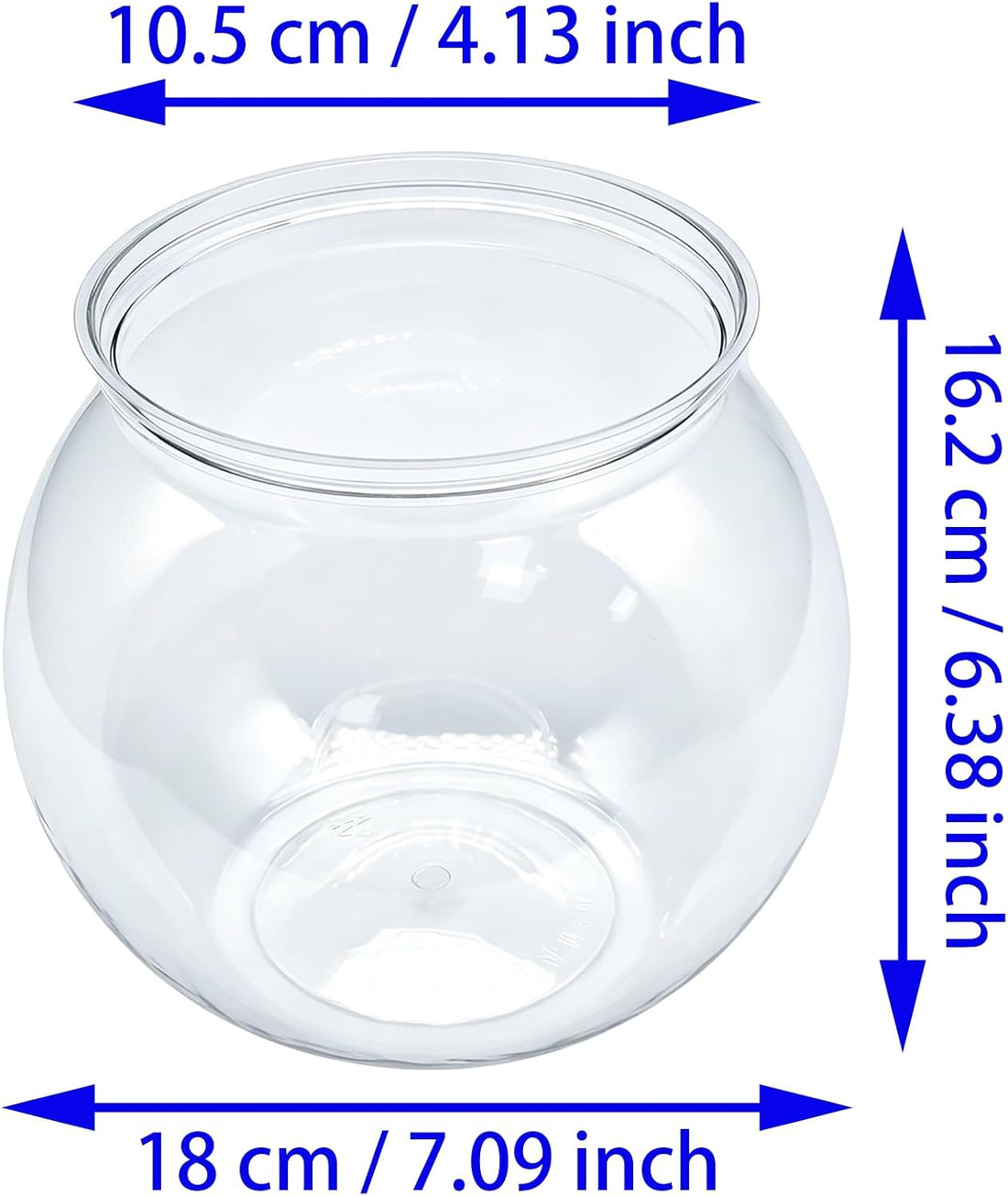 1 PCS Fish Bowl Small Plastic Bubble Bowl (23 Oz)