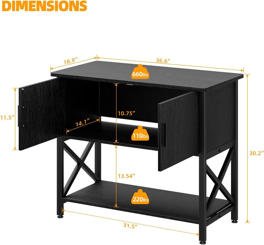 APPOLYN 40-50 Gal Aquarium Stand with Cabinet Storage