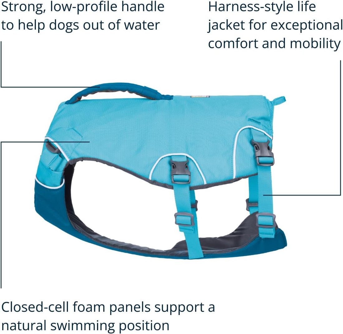 Ruffwear, Confluence Life Jacket for Dogs, Biolumin Blue, Medium
