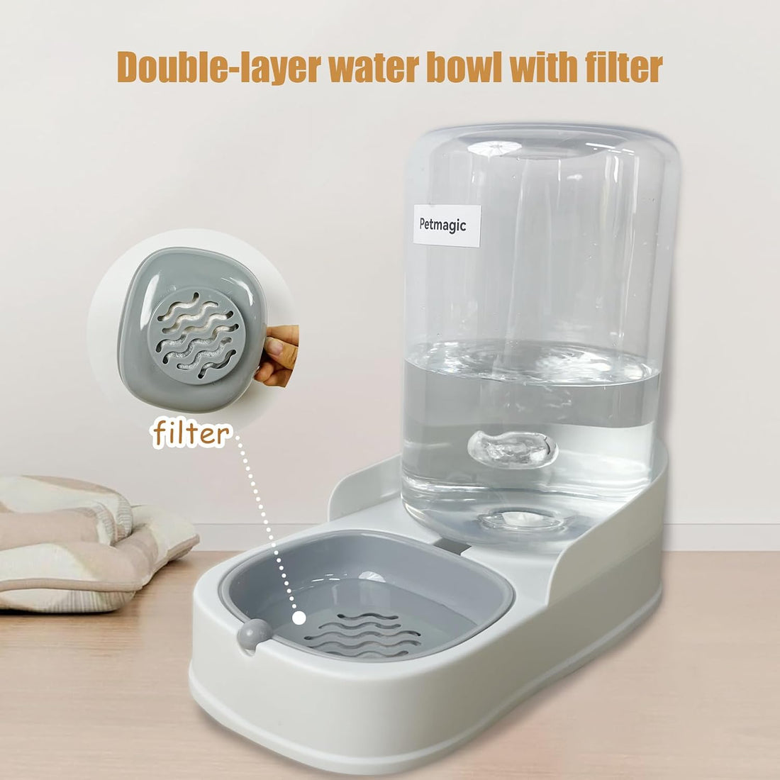 Gravity cat Feeder by Petmagic is a 3.6L Large-Capacity cat Food