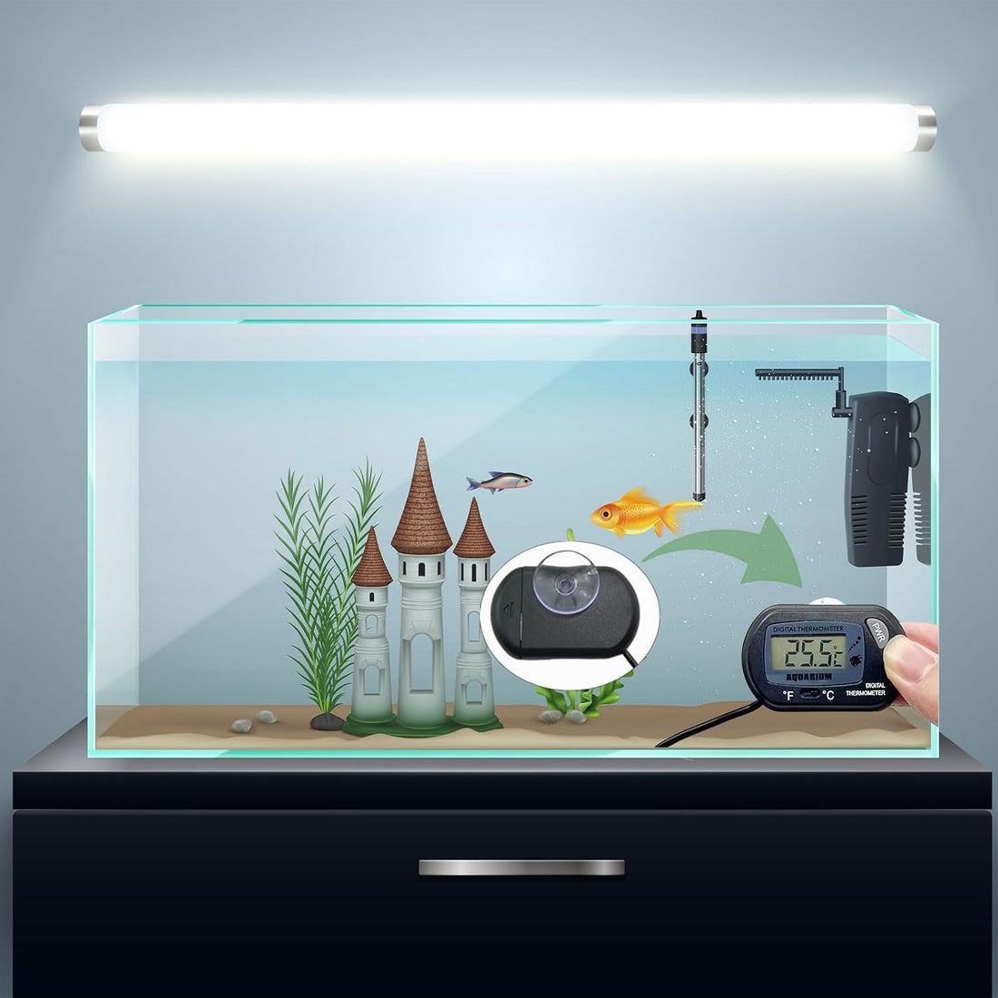 8 Pack Suction Cups for Aquarium Thermometer
