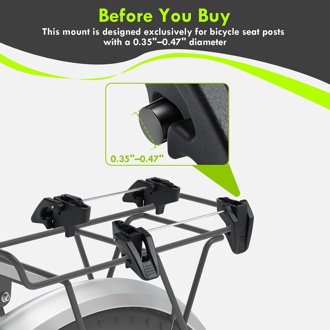 Foldable Dog Rear Bike Basket Supports Up to 22 lbs with Metal Frame