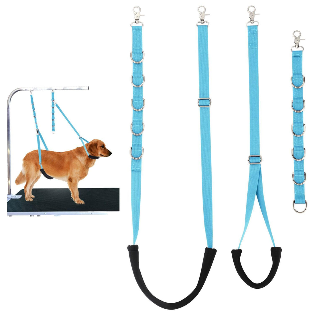 Dog Grooming Belly Straps Sky Blue Pet Grooming Supplies 3 Sets