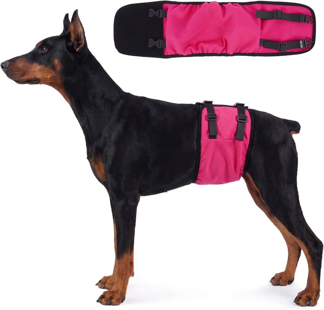 DENTRUN Male Dog Wrap, Adjustable Belly Band Leak-Proof & Lick