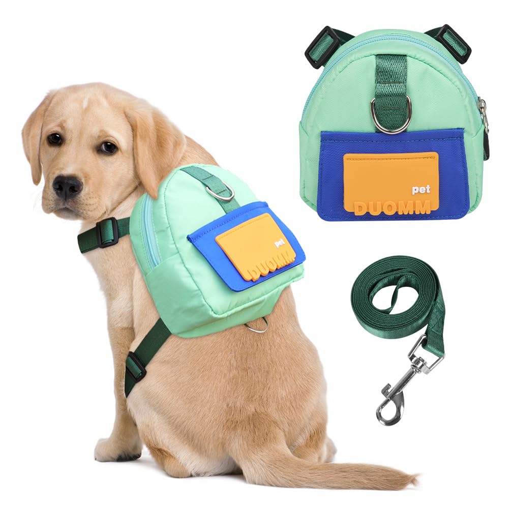DoggieKit Dog Backpack Harness with Leash,Cute Pet Puppy Backpacks