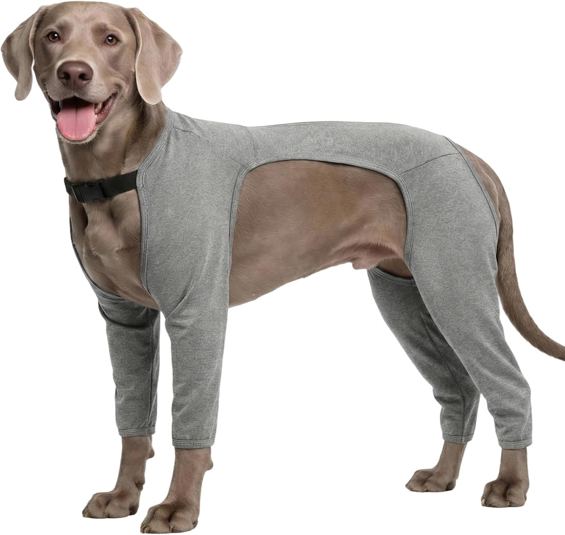 BRKURLEG 4-Leg Dog Recovery Suit, Anti-Licking Surgical Onesie