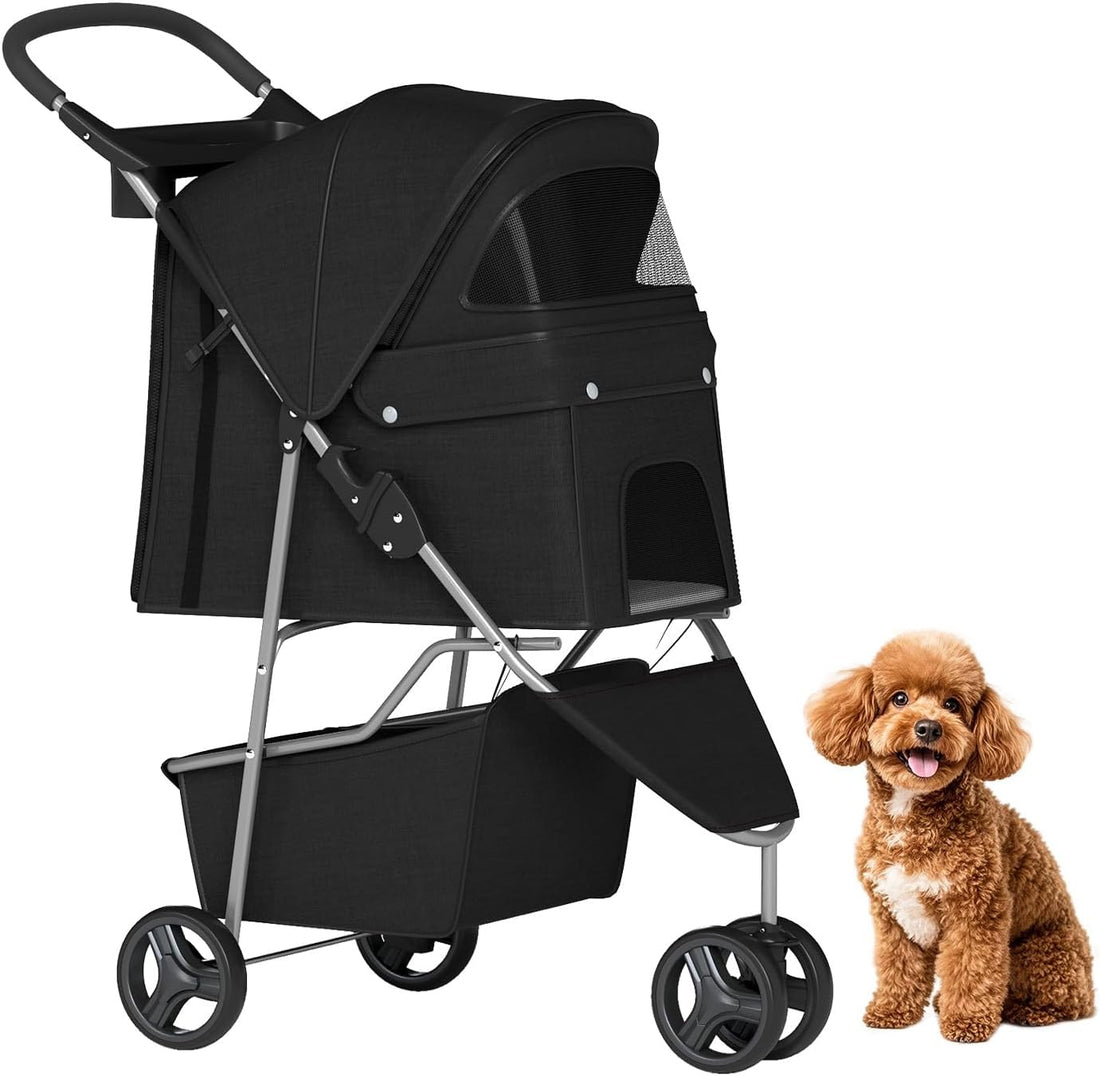 BestPet | 3-Wheel Pet Stroller | Dog and Cat Stroller