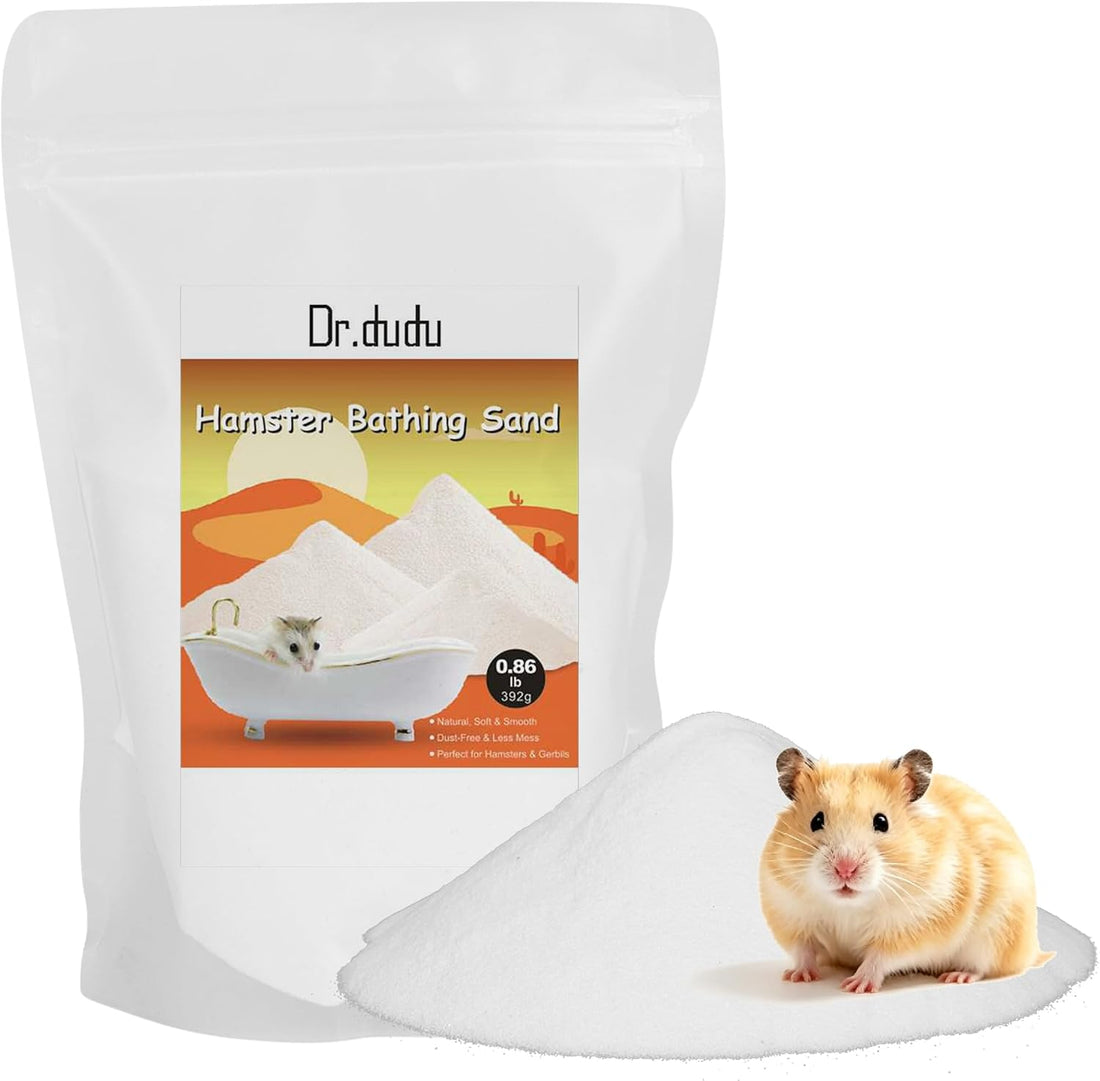 DR.DUDU 2.8lb Hamster Sand for Sand Bath, Hamster Cage Accessories